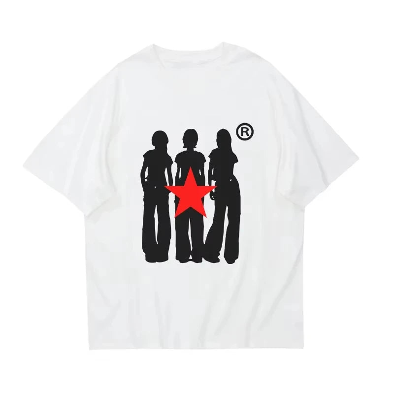 Streetwear Y2K Cotton T-shirt Harajuku Oversized T-shirt