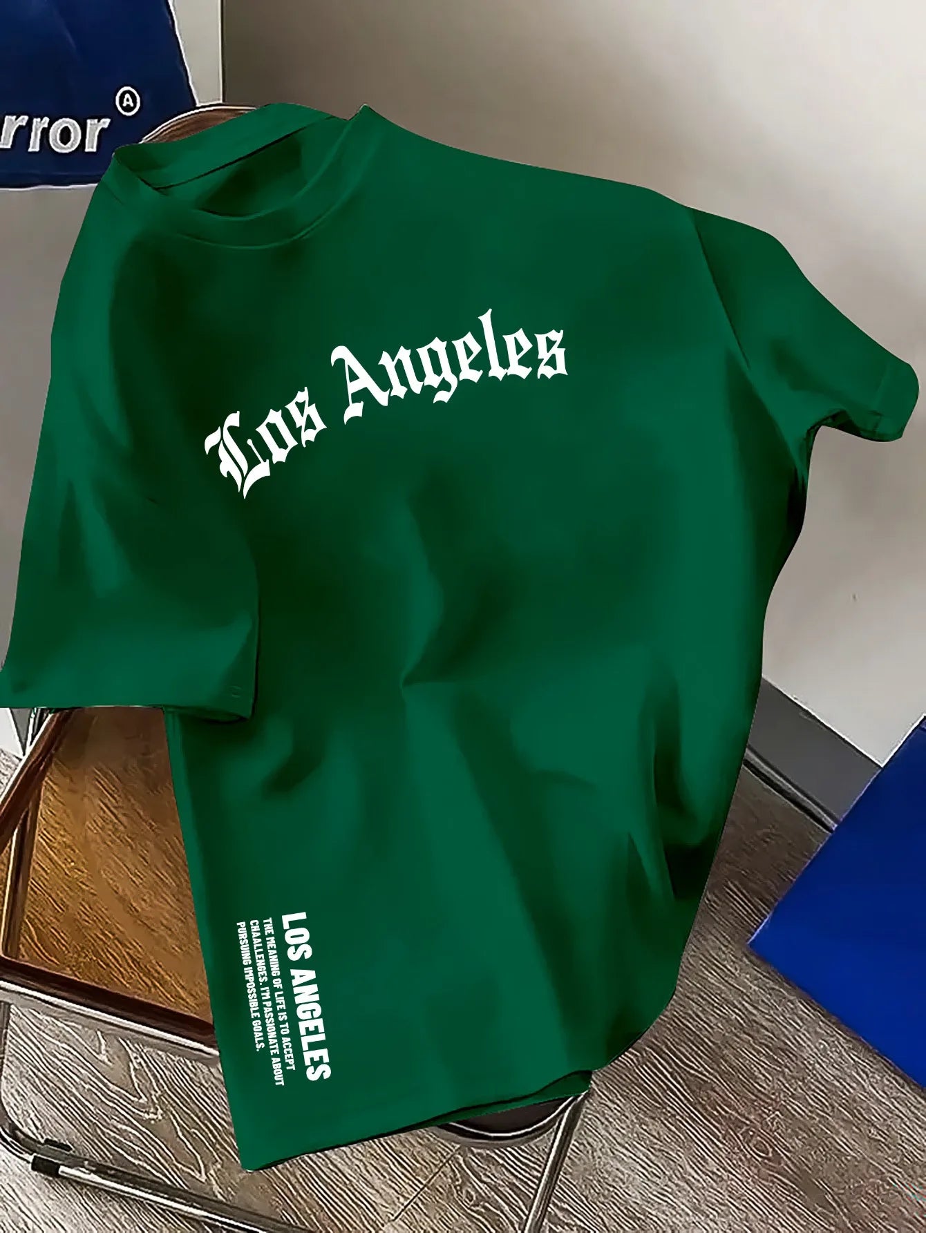 Los Angeles Letter Printed Loose Large Casual T-Shirt