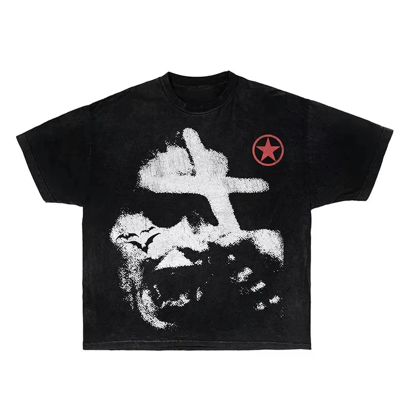 Streetwear Y2K Cotton T-shirt Harajuku Oversized T-shirt