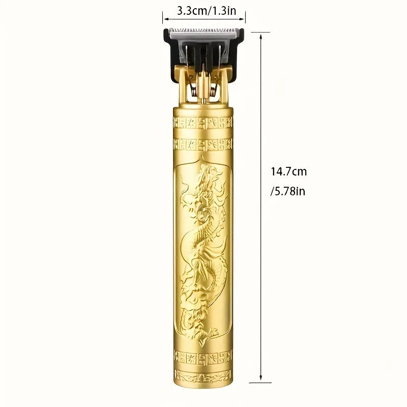 T9 Dragon Carved Hair Clipper – 0mm Precision