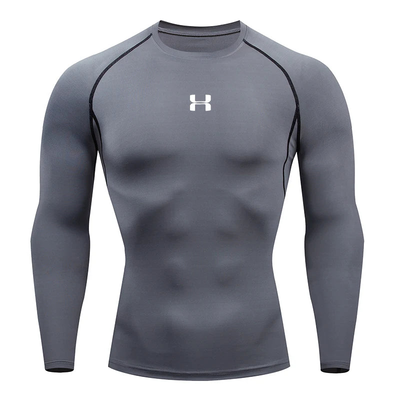 Men Running Compression T-shirt Long