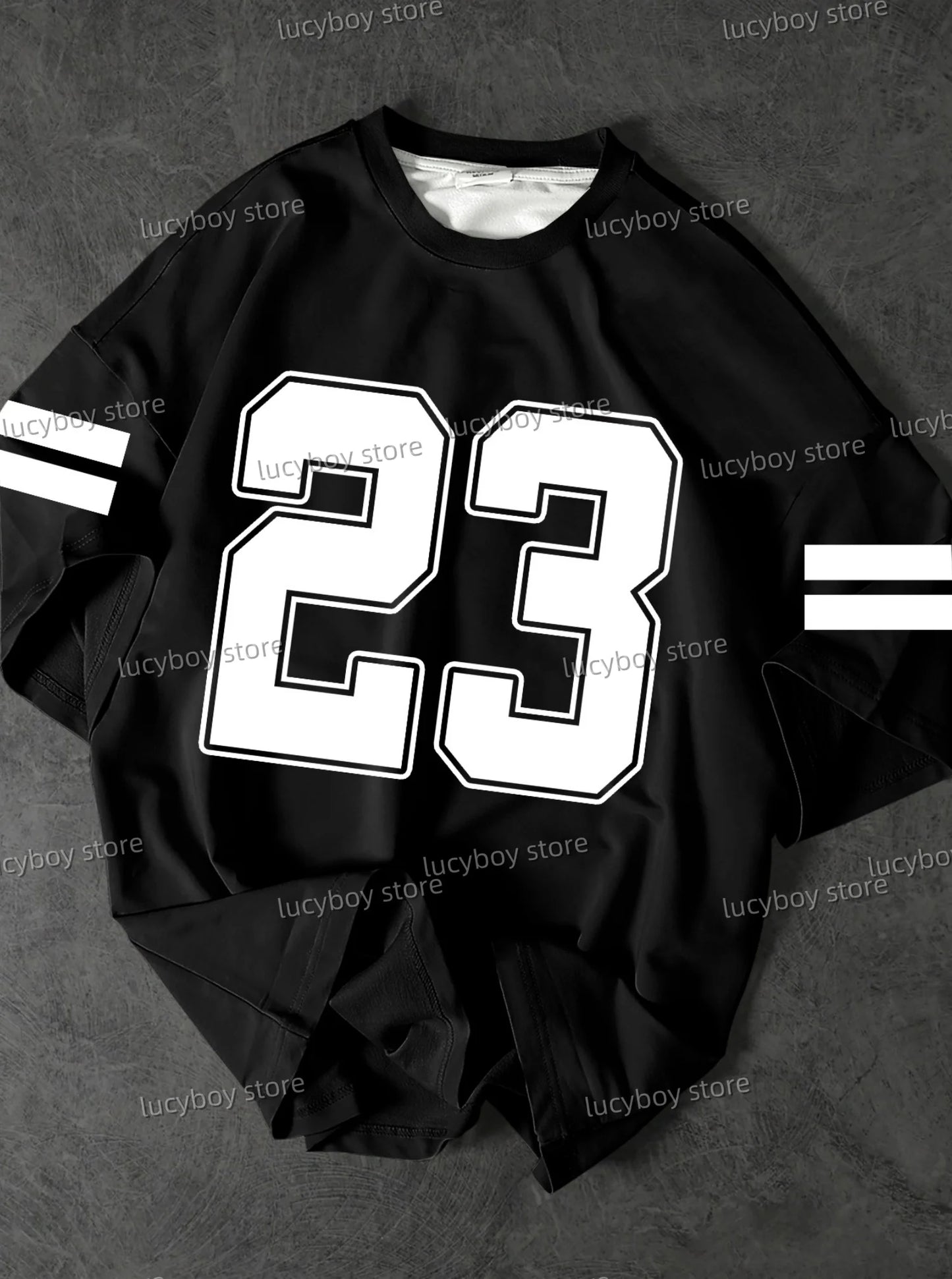 NO.23 Print  American Style T-Shirt