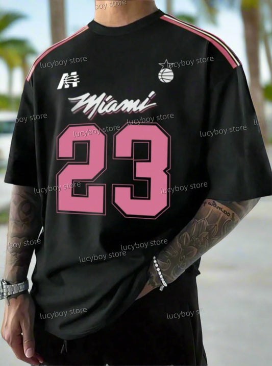No.23 MIAMI Print Men Lightweight T-Shirt