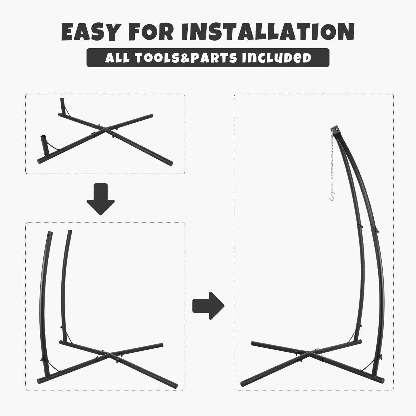 Hanging Chair Hammock C-Stand