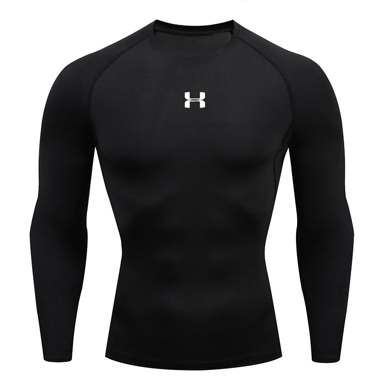 Men Running Compression T-shirt Long