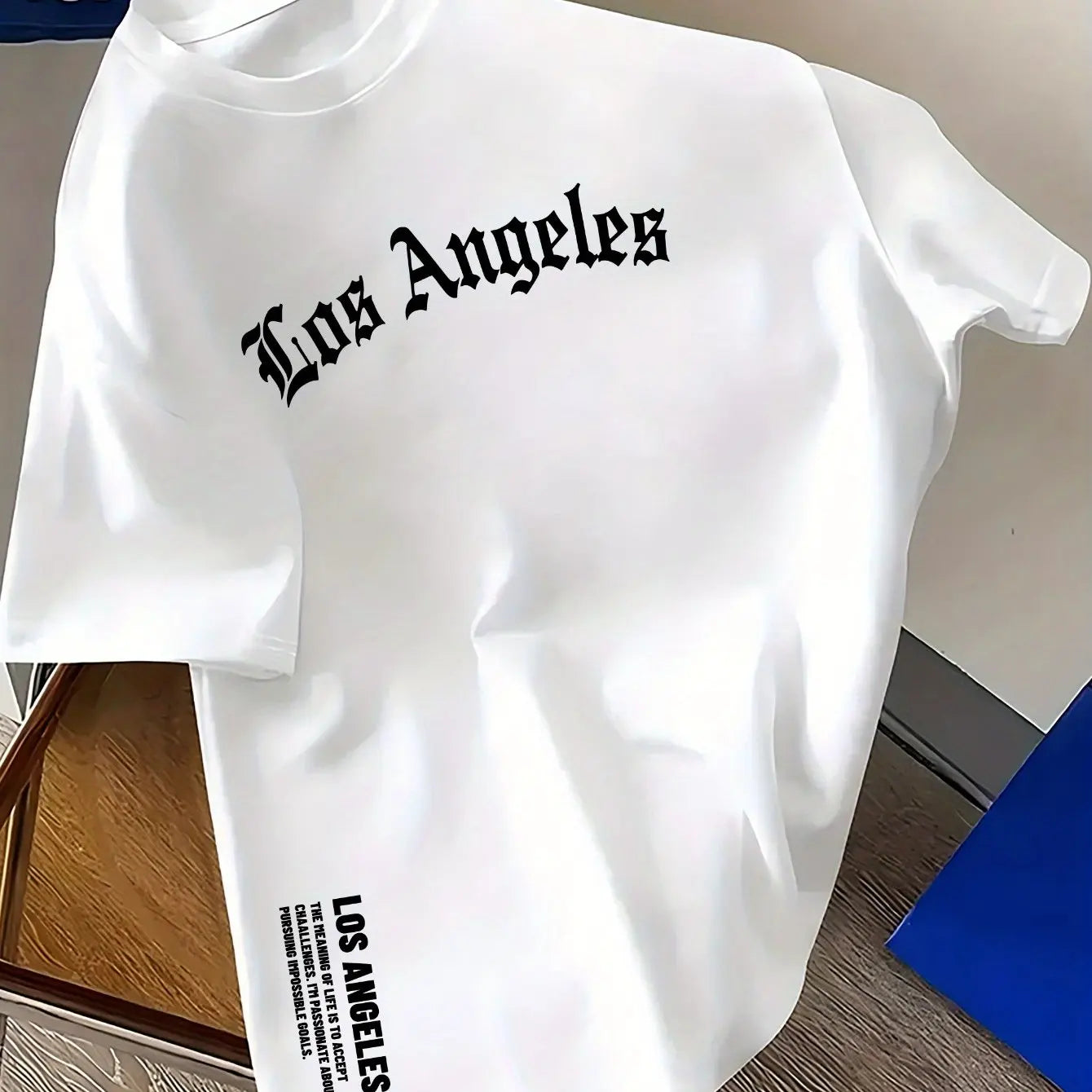 Los Angeles Letter Printed Loose Large Casual T-Shirt