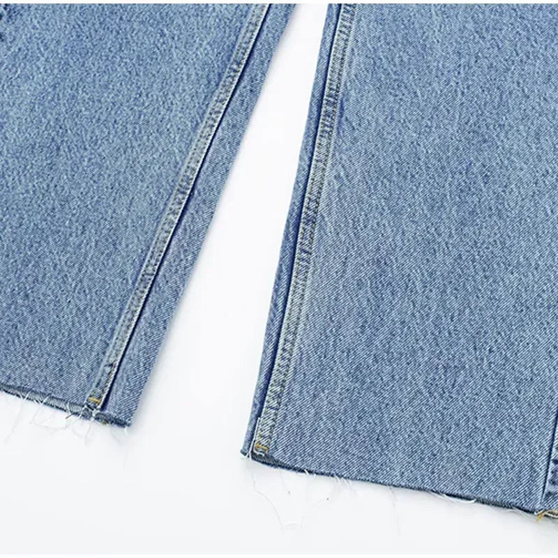 Long Sleeve Denim Jumpsuit