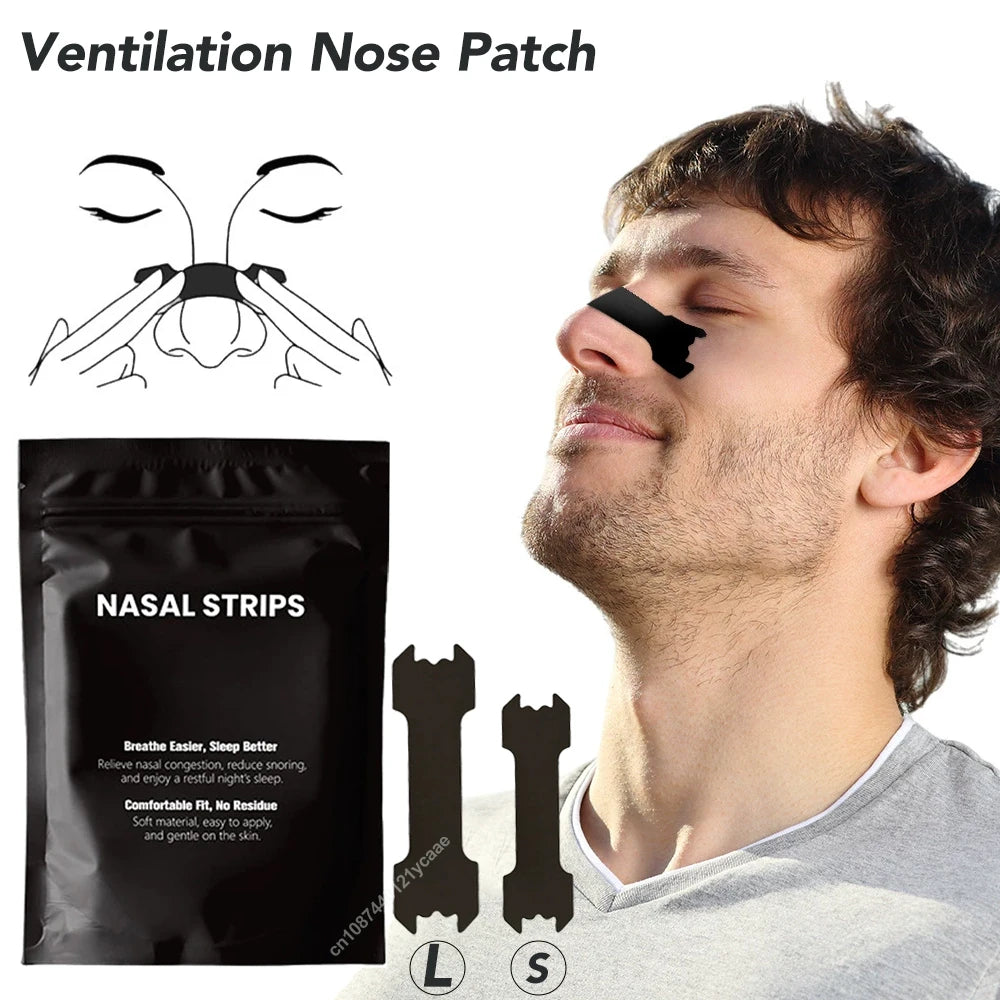 90/60/30PCS Black Nasal Strips