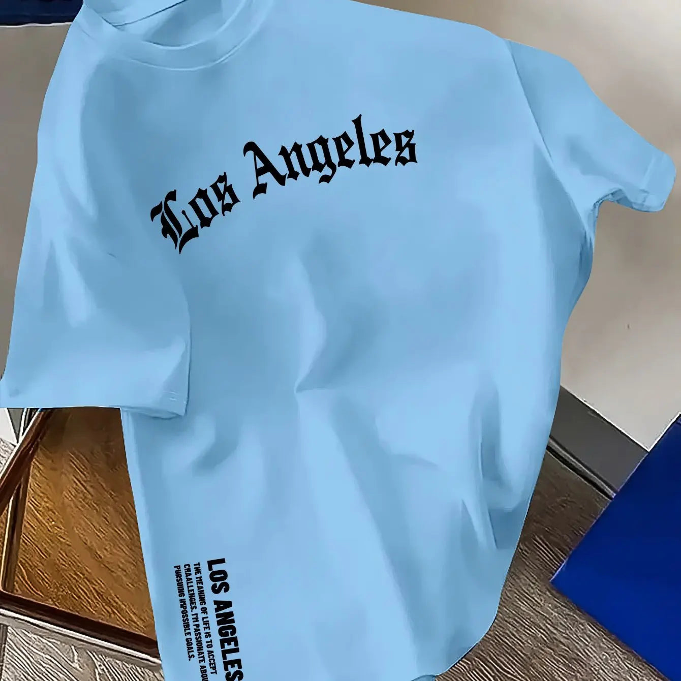 Los Angeles Letter Printed Loose Large Casual T-Shirt