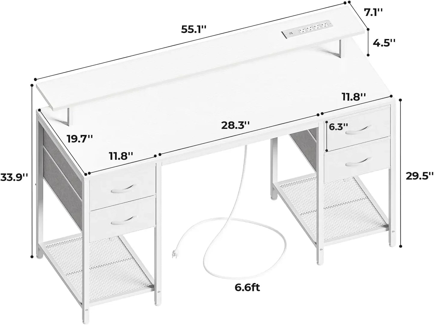 55 inch Computer Desk