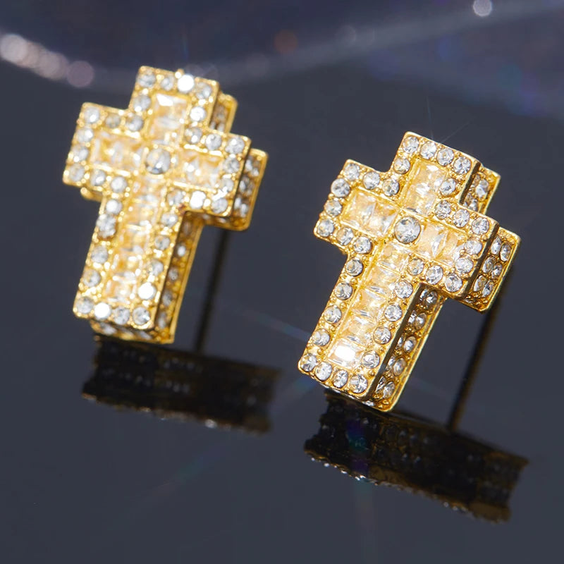 Punk Cross Earrings for Men Out