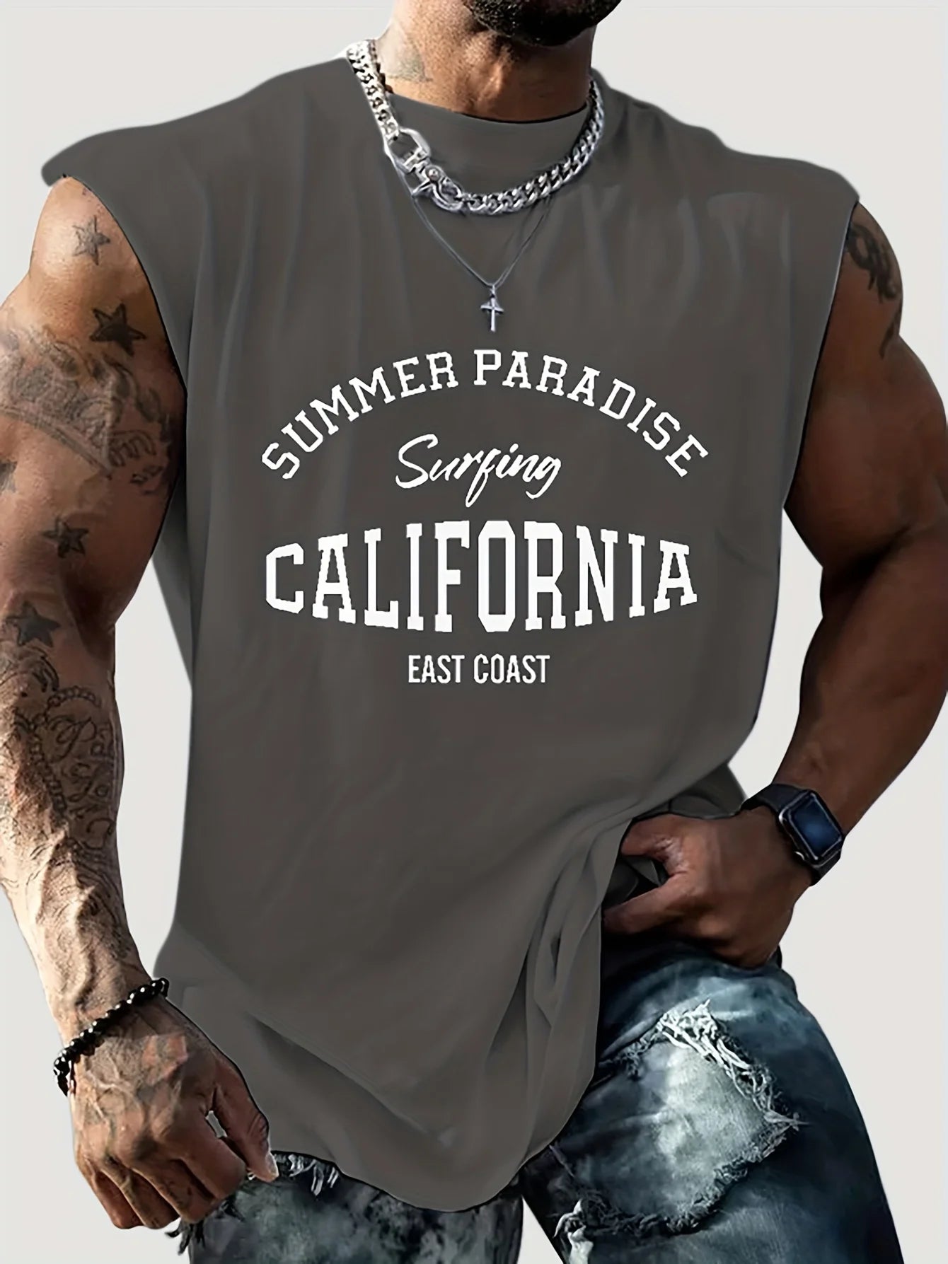 Tank Top Men Gym Fitness Train Clothing