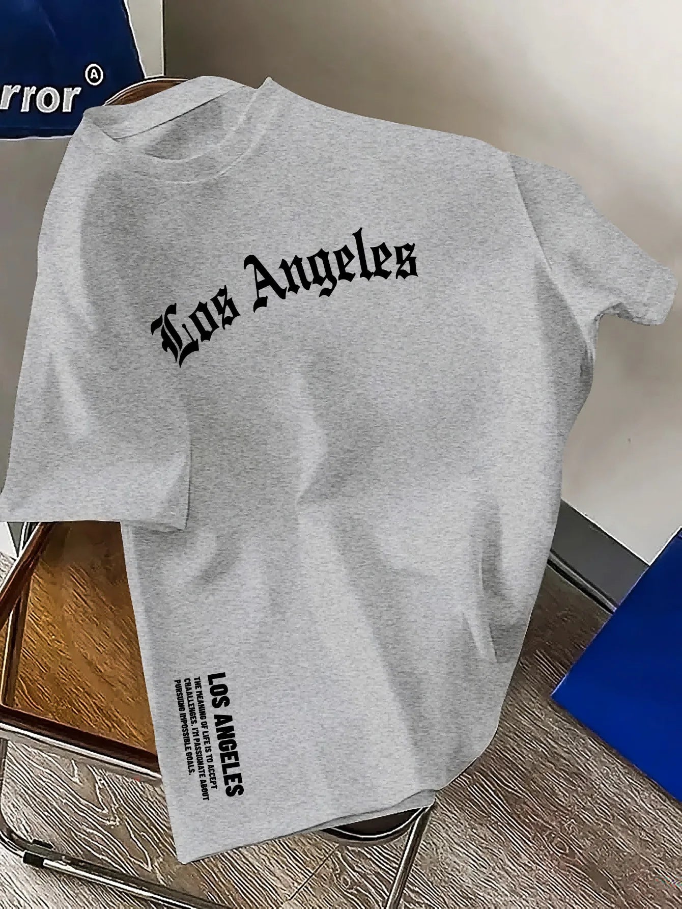 Los Angeles Letter Printed Loose Large Casual T-Shirt