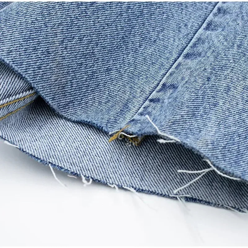 Long Sleeve Denim Jumpsuit