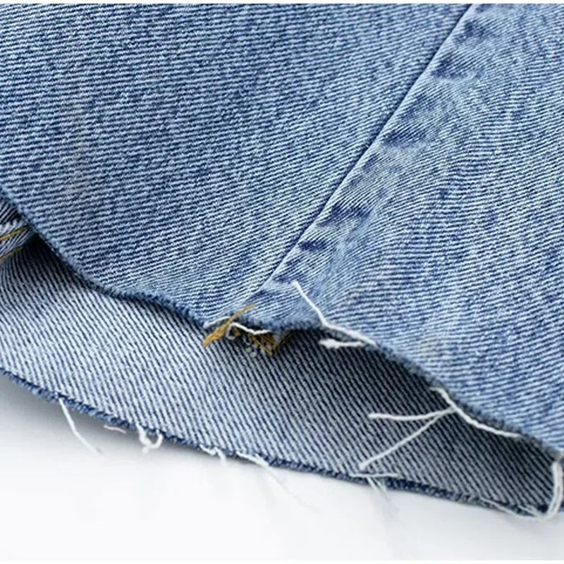 Long Sleeve Denim Jumpsuit