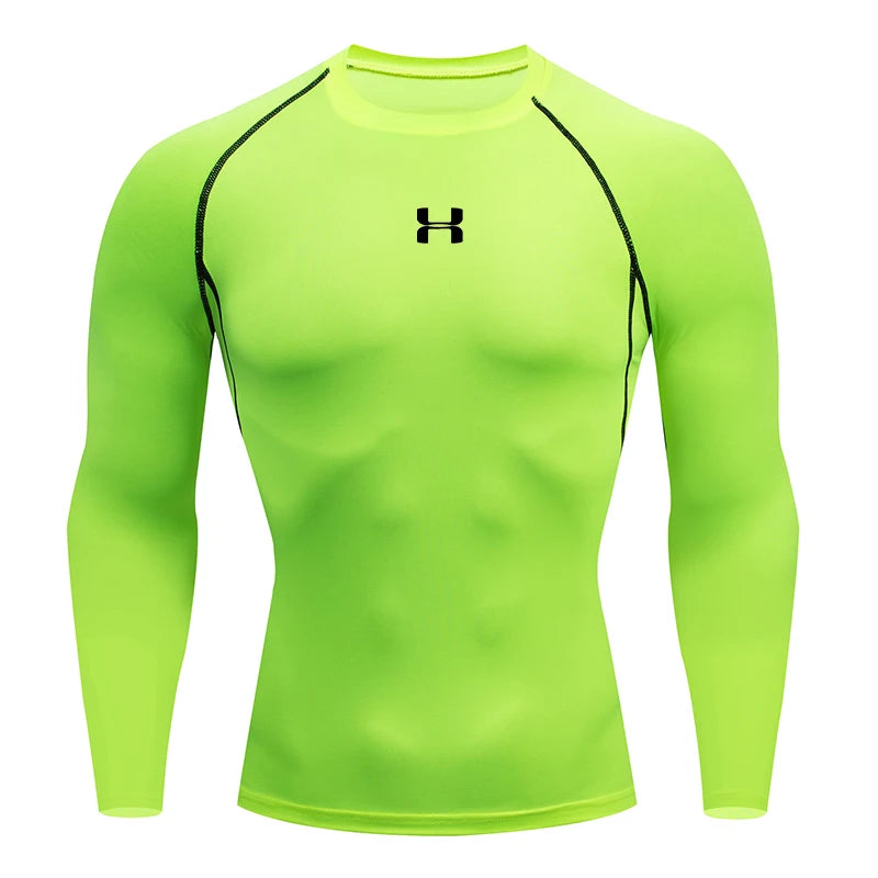 Men Running Compression T-shirt Long