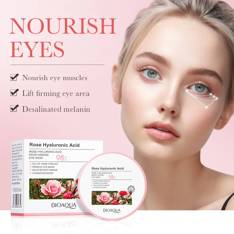60pcs BIOAQUA Hyaluronic Acid Eye Mask Anti Dark Circles Eye Bags