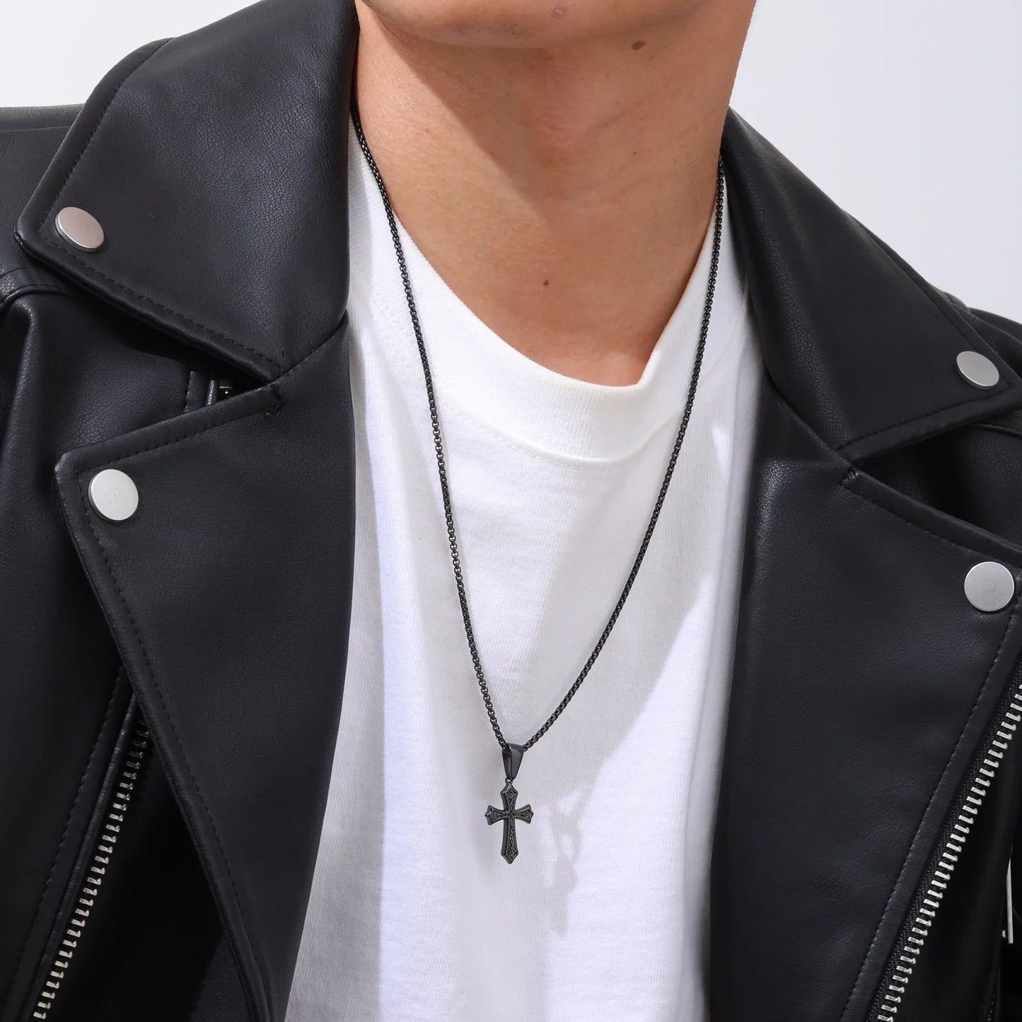 Cross Pendant Necklace for Men Boys,50/55/60cm