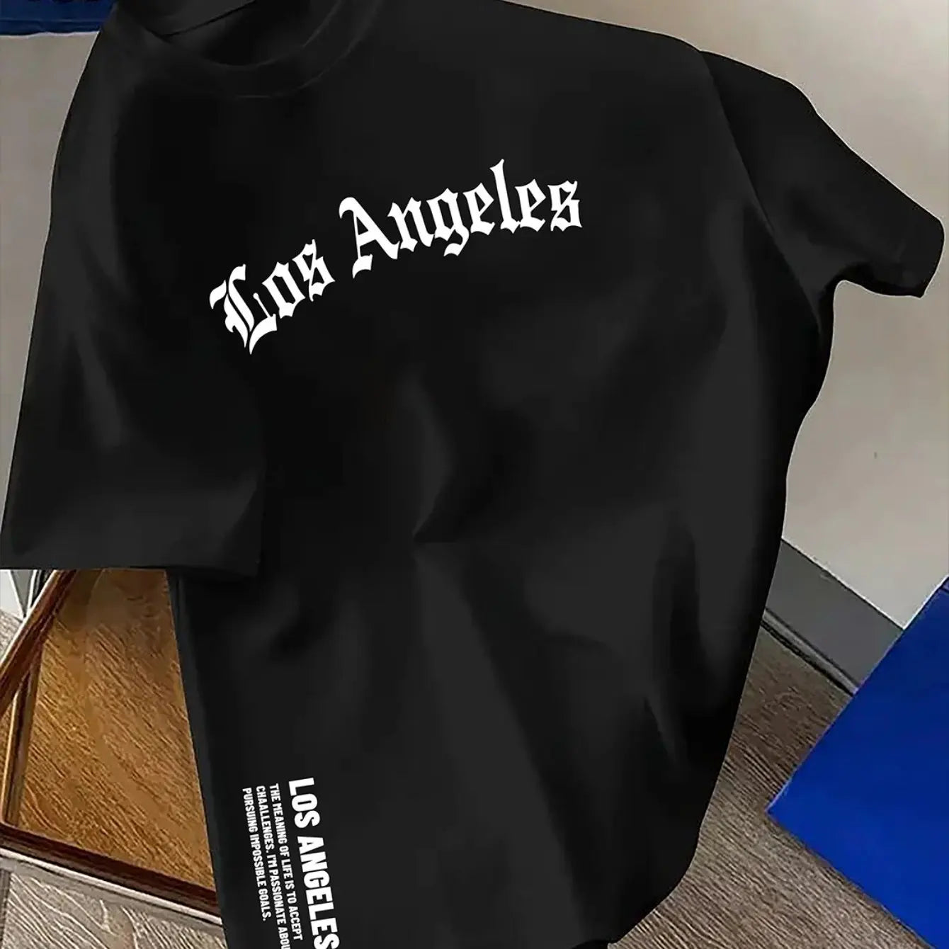 Los Angeles Letter Printed Loose Large Casual T-Shirt