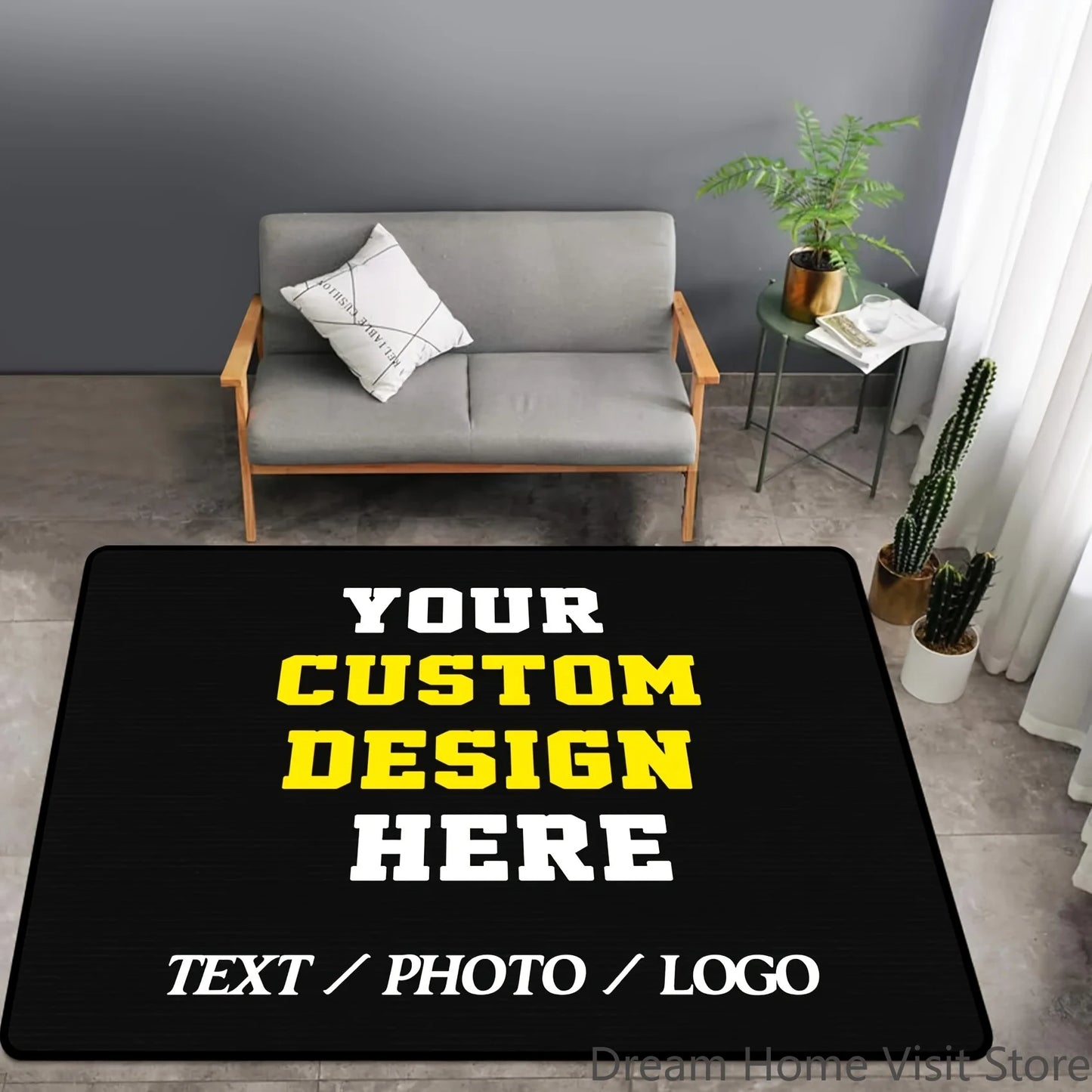 Custom Photo Text Area Mat Carpet Rug