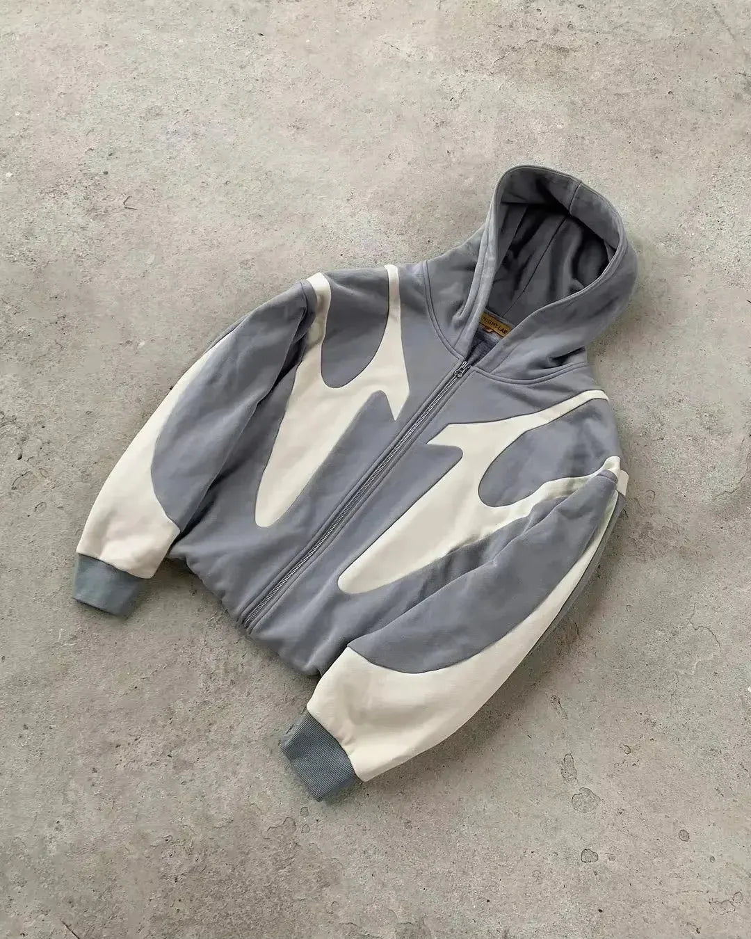 High Street Trend Vintage Alphabet Embroidery Hoodie