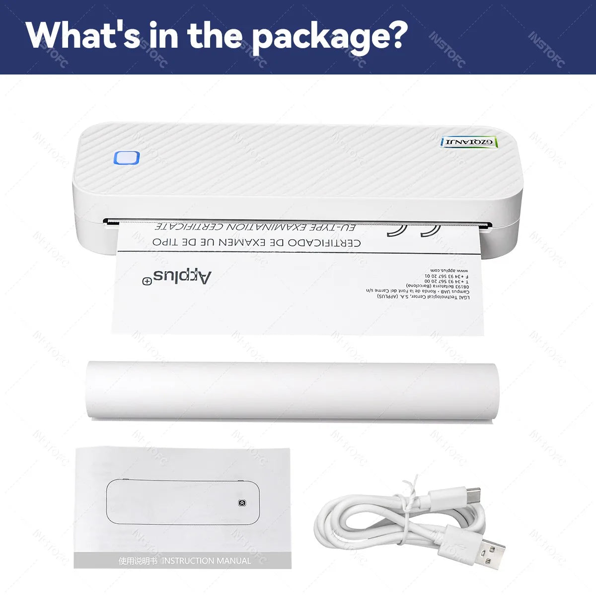 Portable A4 Thermal Printer Bluetooth Photos