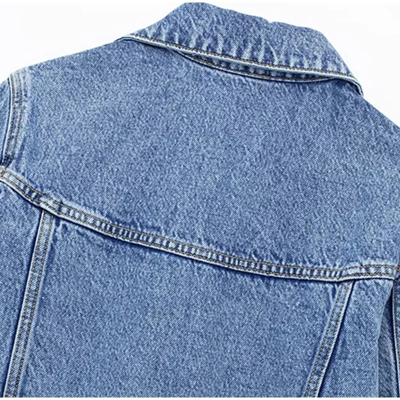 Long Sleeve Denim Jumpsuit