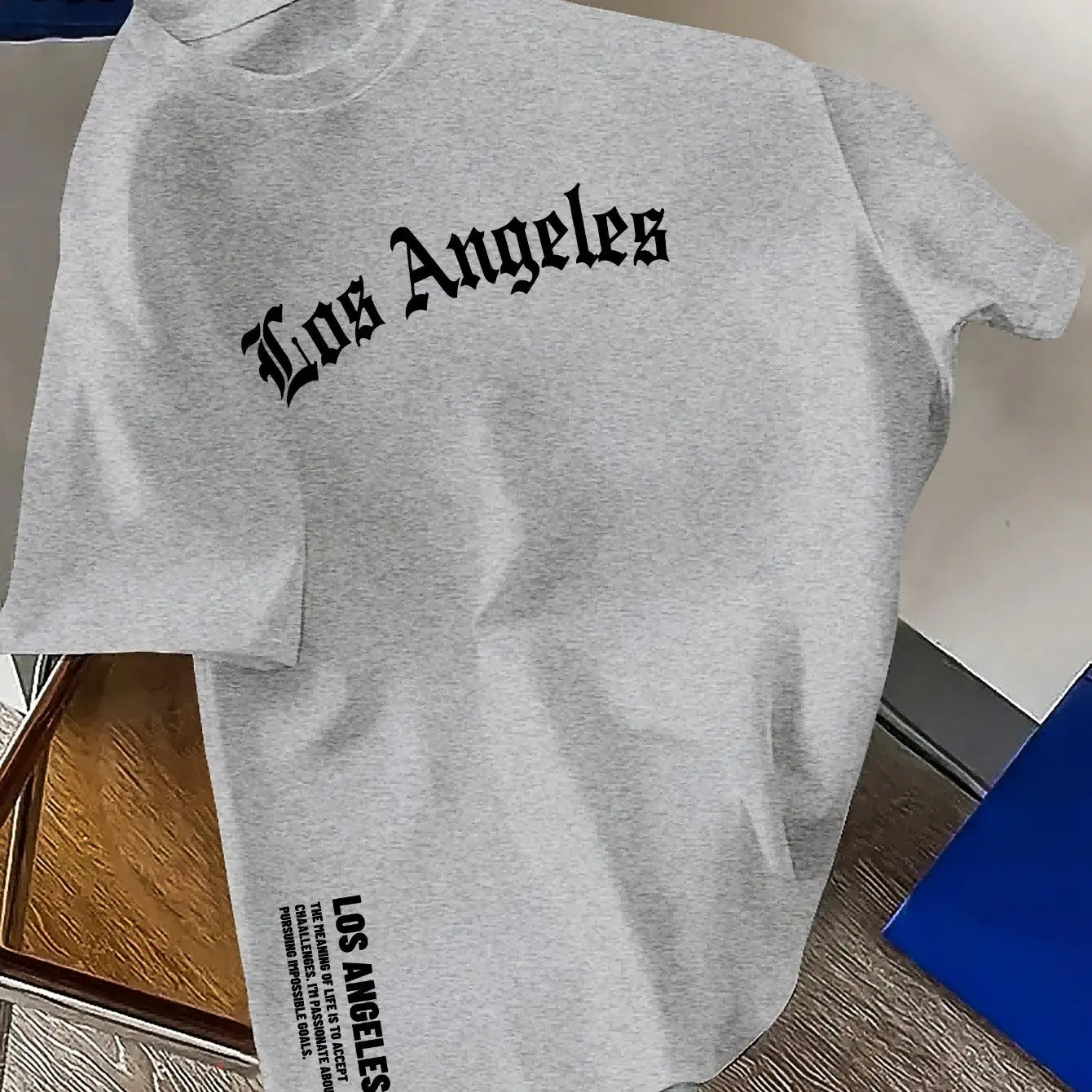 Los Angeles Letter Printed Loose Large Casual T-Shirt