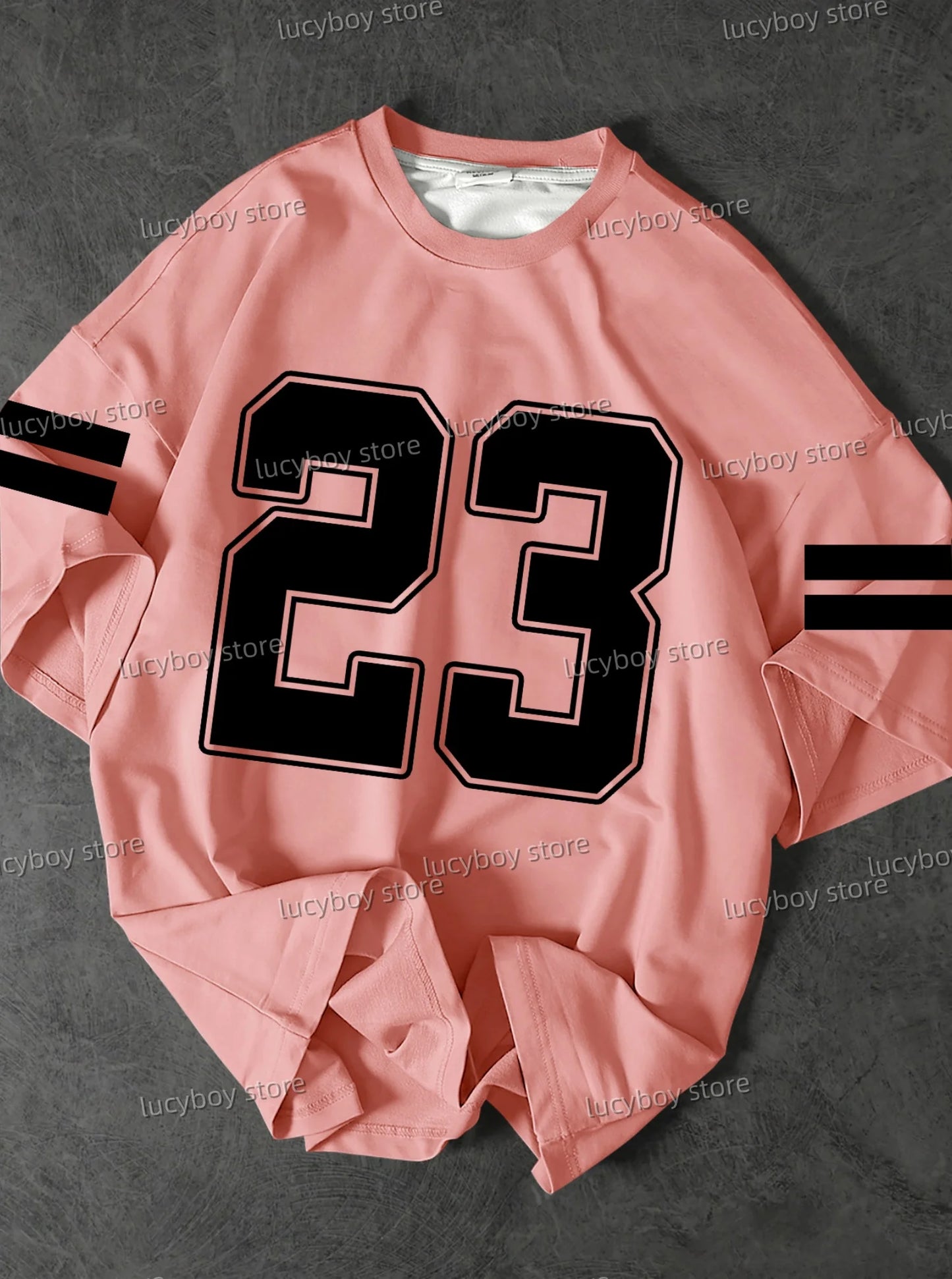 NO.23 Print  American Style T-Shirt