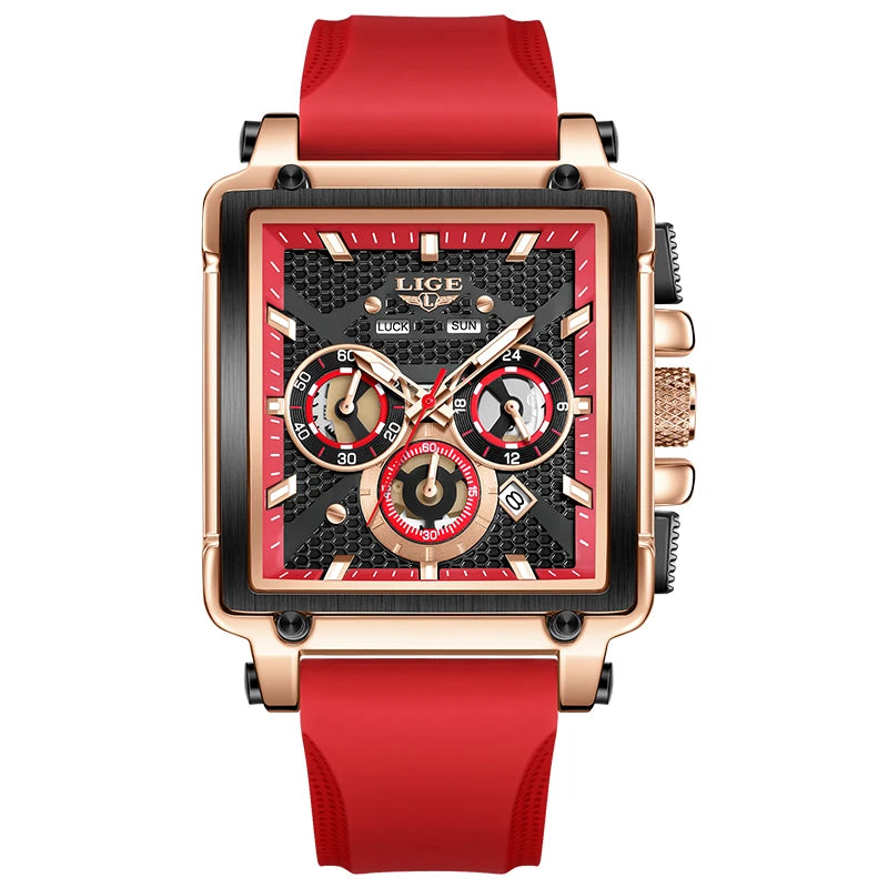 LIGE Square Man Watch