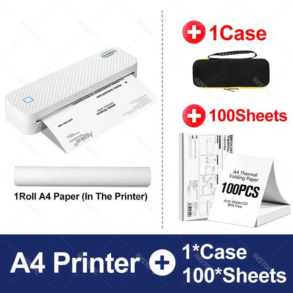 Portable A4 Thermal Printer Bluetooth Photos