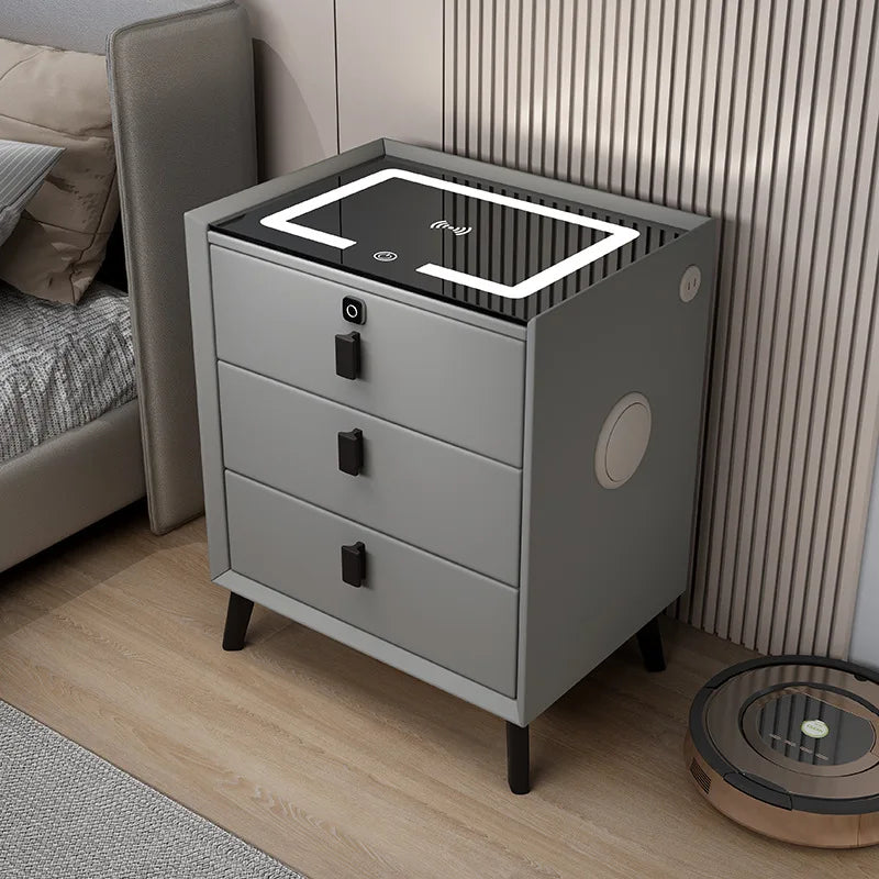 Smart Bedside Table with Wireless Charging