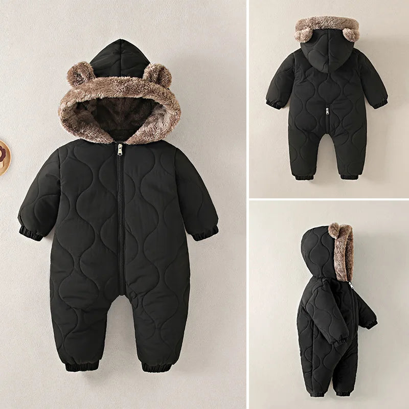 Winter Baby Bear Ear Hooded