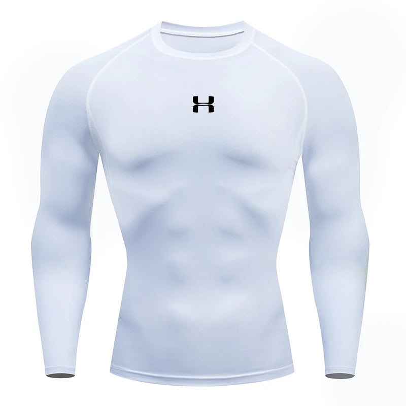 Men Running Compression T-shirt Long