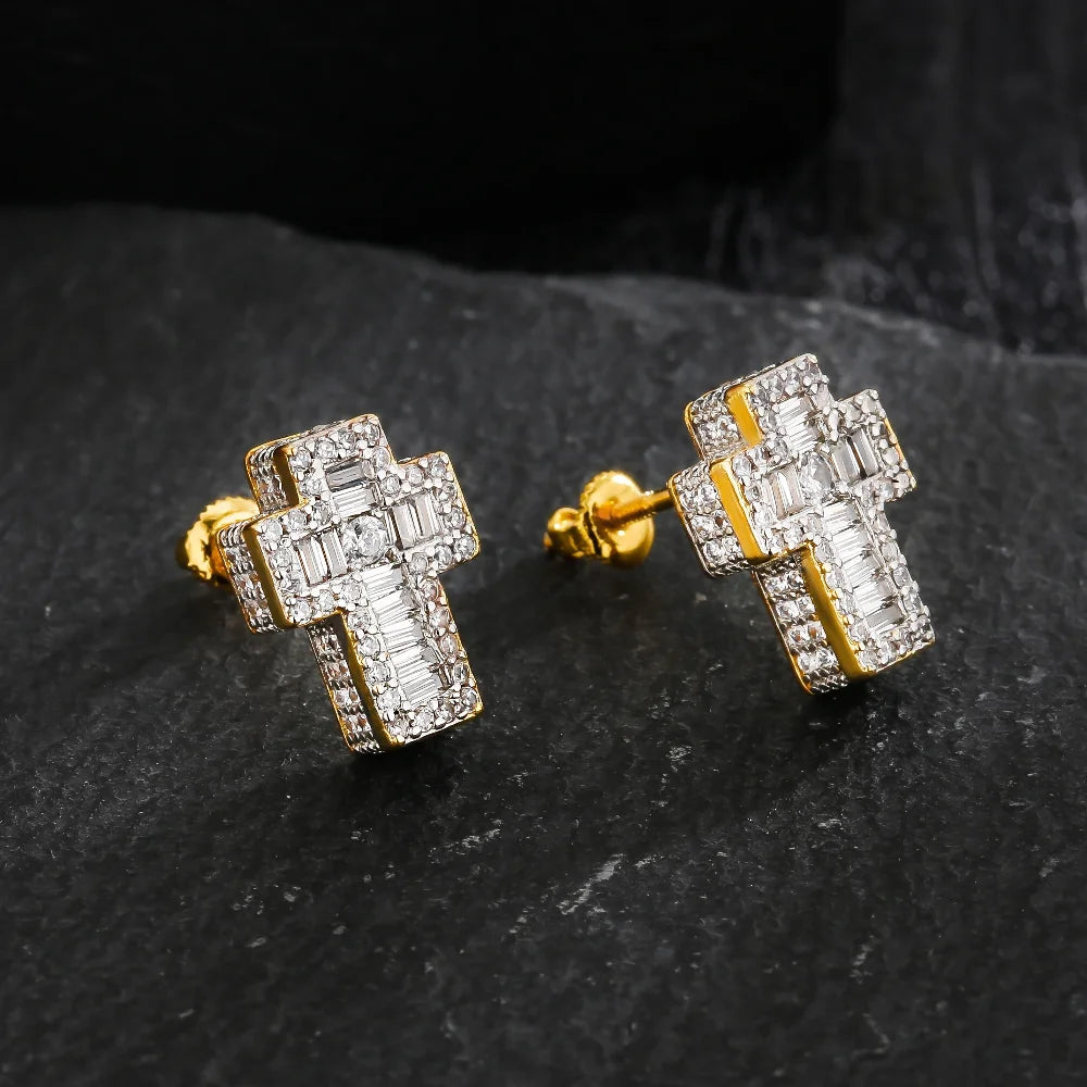 Punk Cross Earrings for Men Out