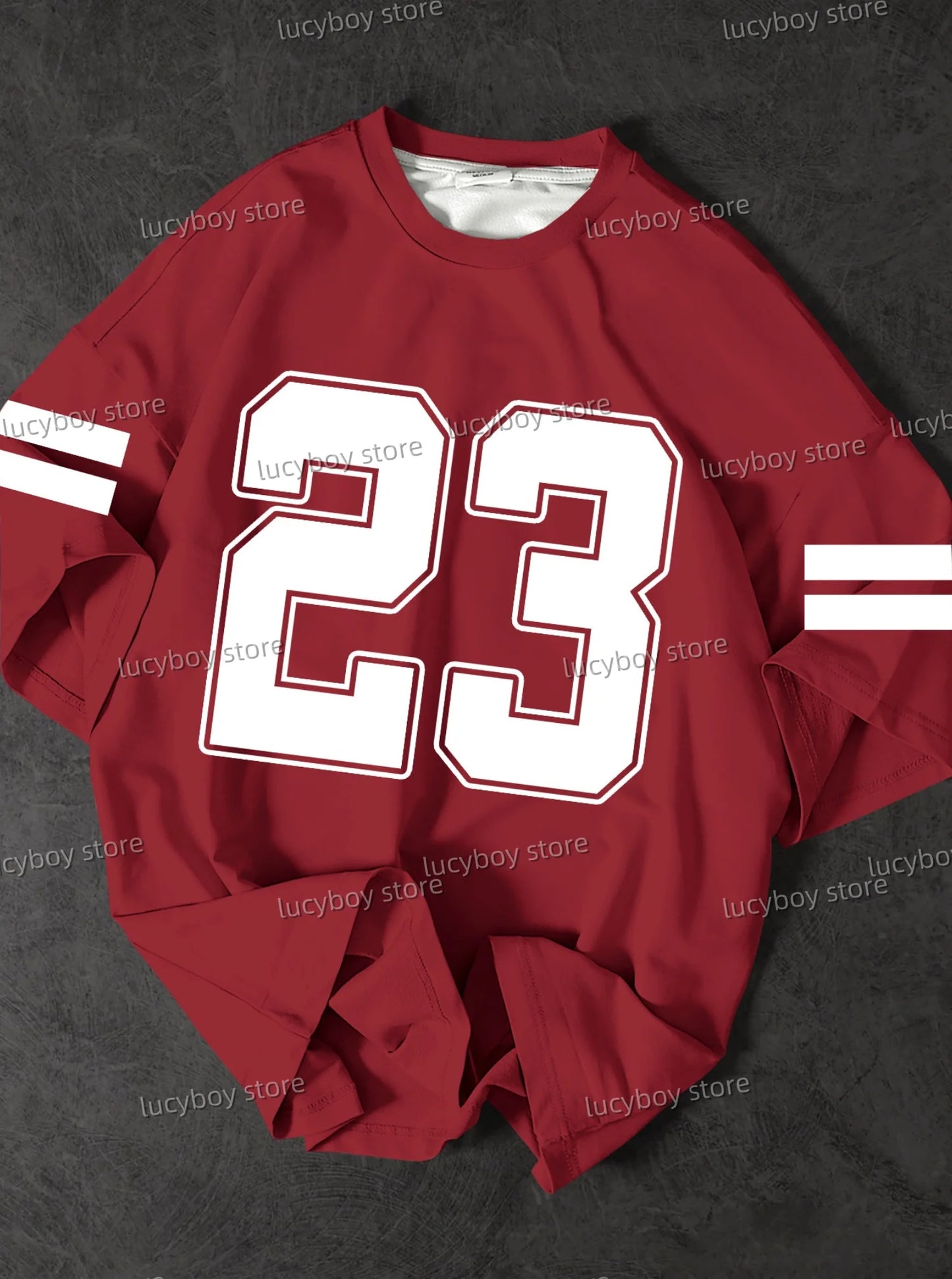 NO.23 Print  American Style T-Shirt