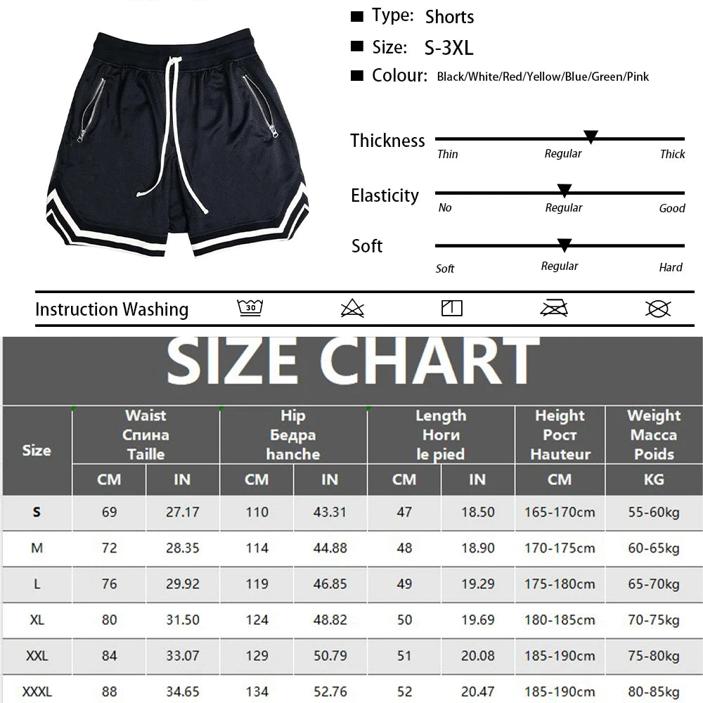 New Men's Sports Fitness Shorts