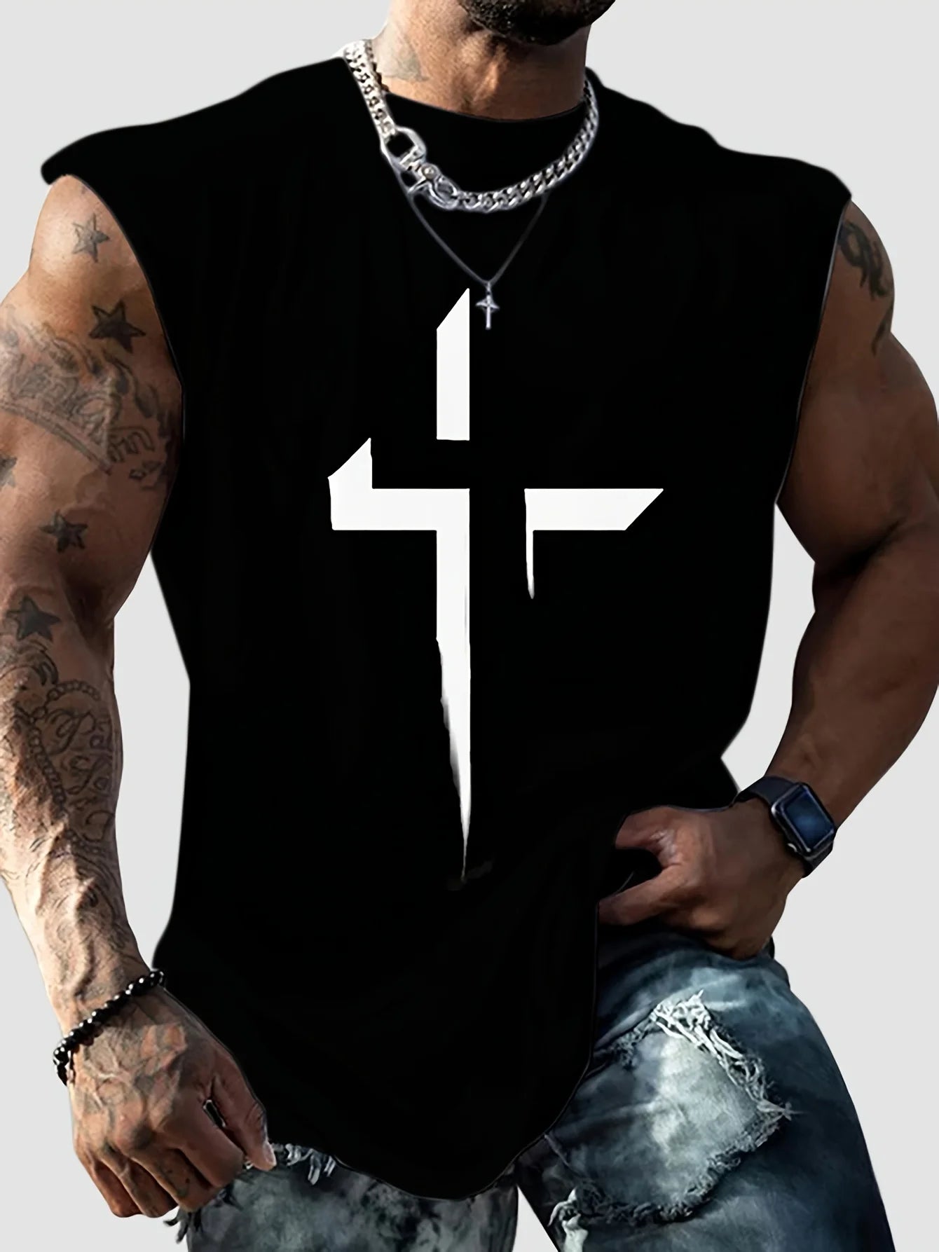 Tank Top Men Gym Fitness Train Clothing