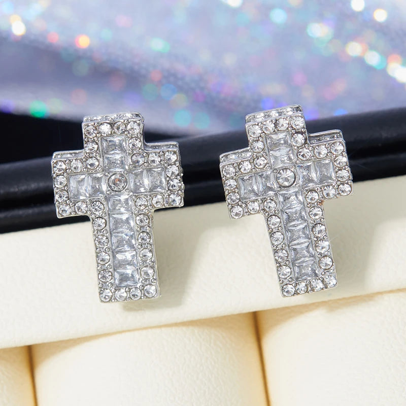 Punk Cross Earrings for Men Out