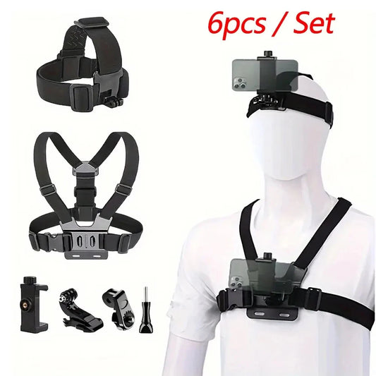 Head & Chest Strap Ajustable for GoPro
