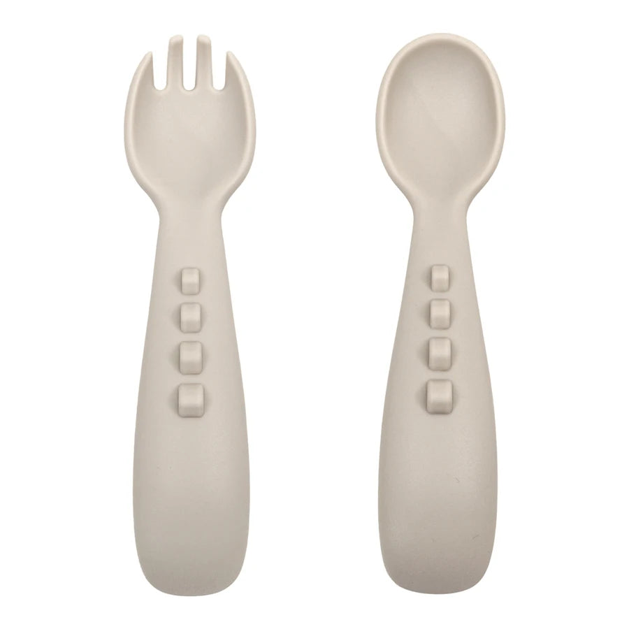 2PCS Silicone Baby Spoons, Fork