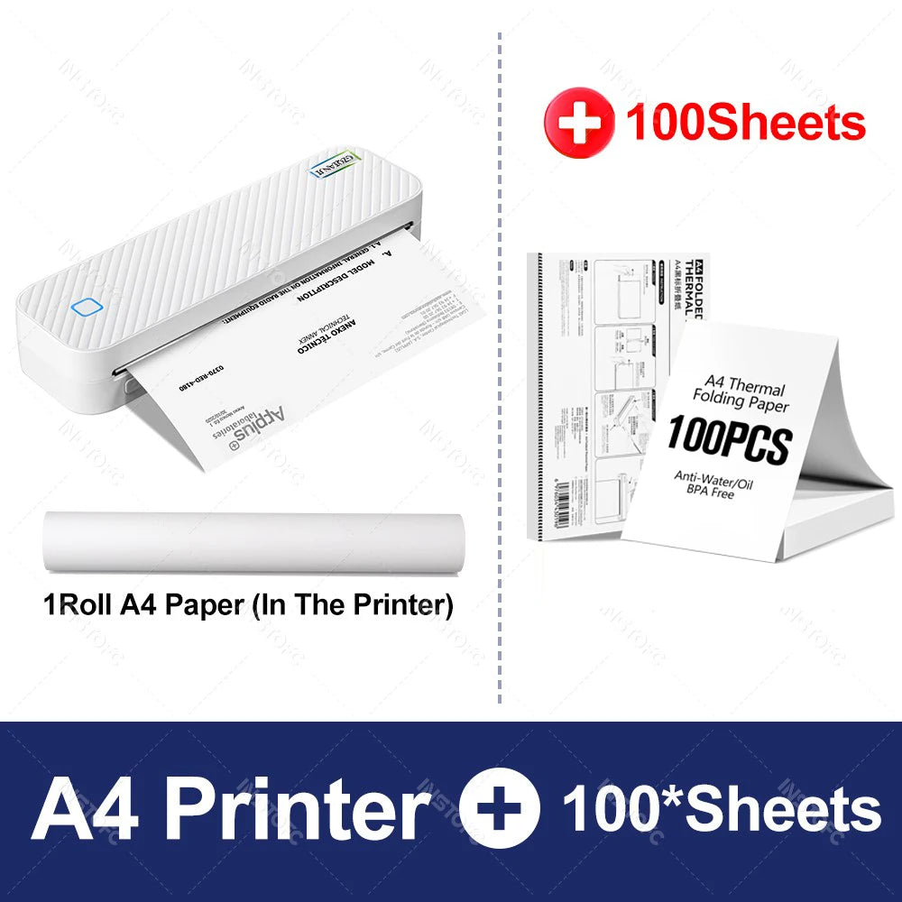 Portable A4 Thermal Printer Bluetooth Photos