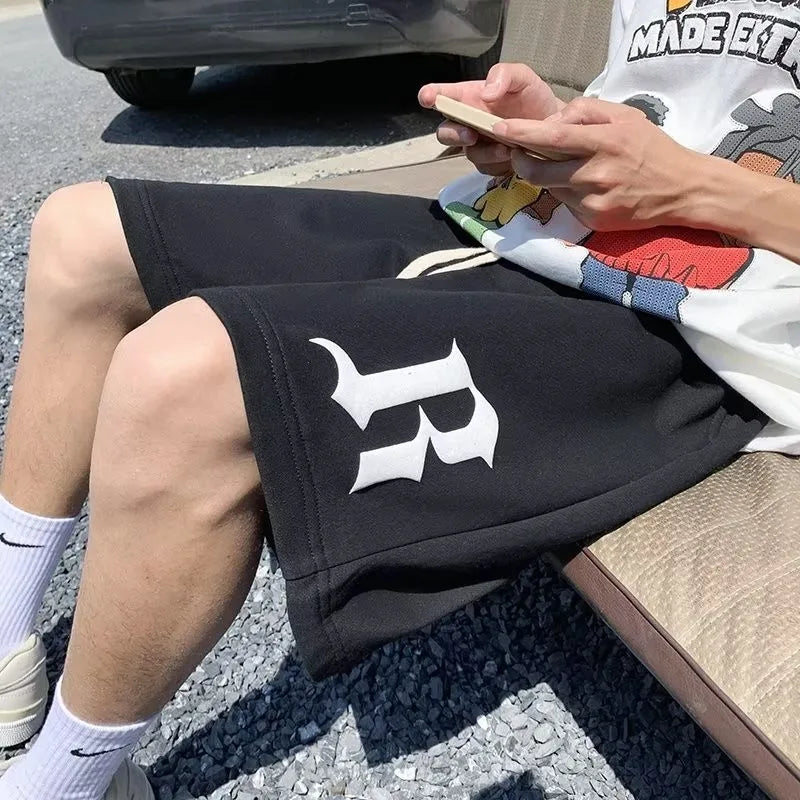 Men's Large Loose Gothic Shorts