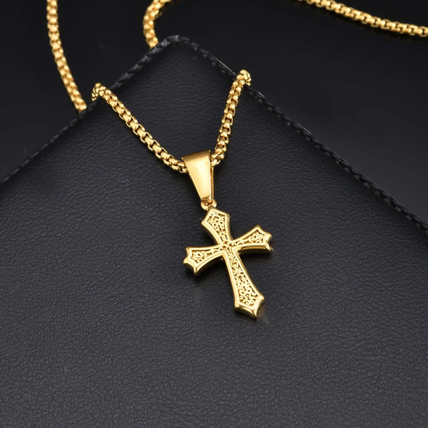 Cross Pendant Necklace for Men Boys,50/55/60cm