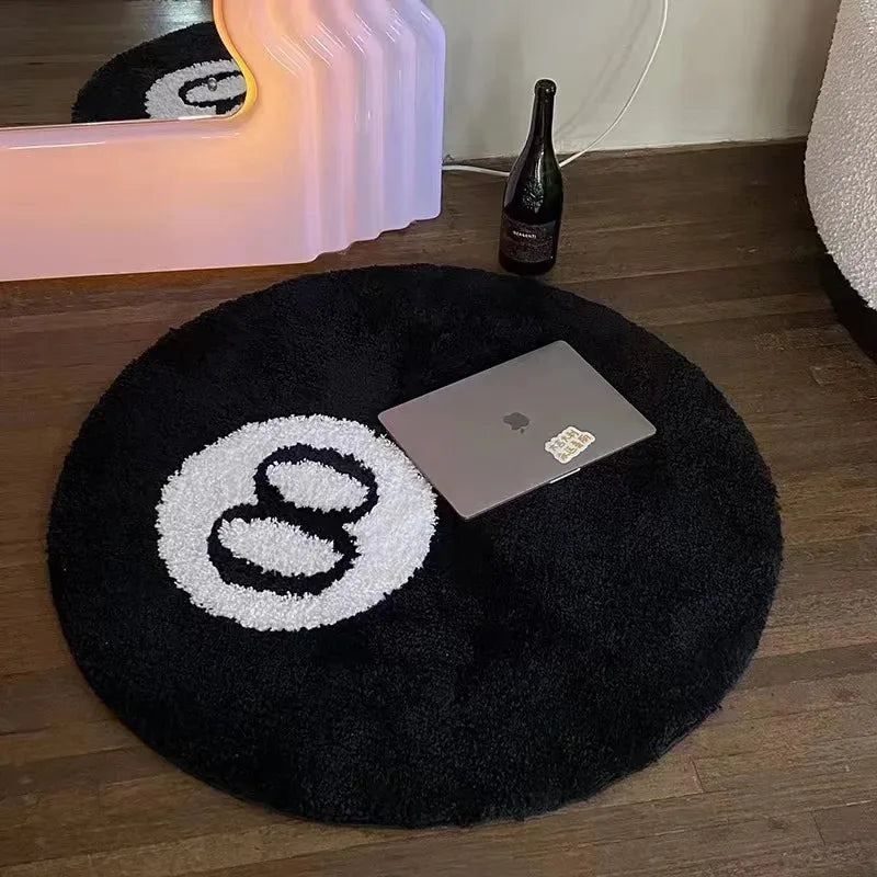 VIKAMA Imitation Cashmere Slocum Black 8 Mats Rug