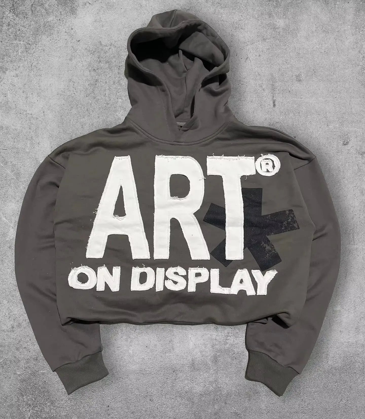 High Street Trend Vintage Alphabet Embroidery Hoodie