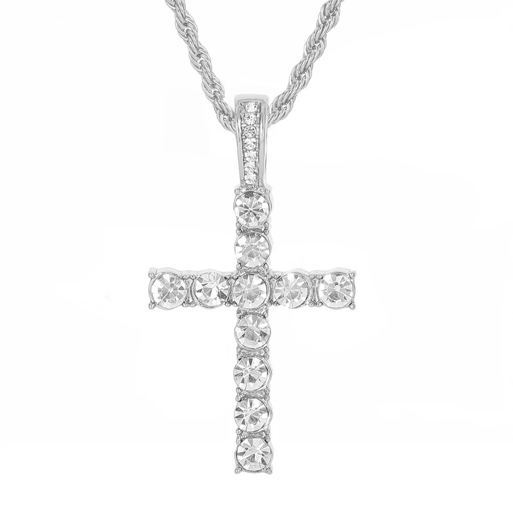 Hip Hop Cross Pendant Necklace