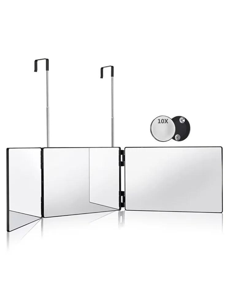 Black Portable 360 Trifold Mirror