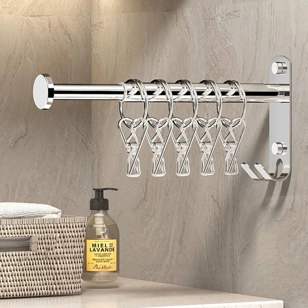 Foldable Wall Clothes Hanger Rack